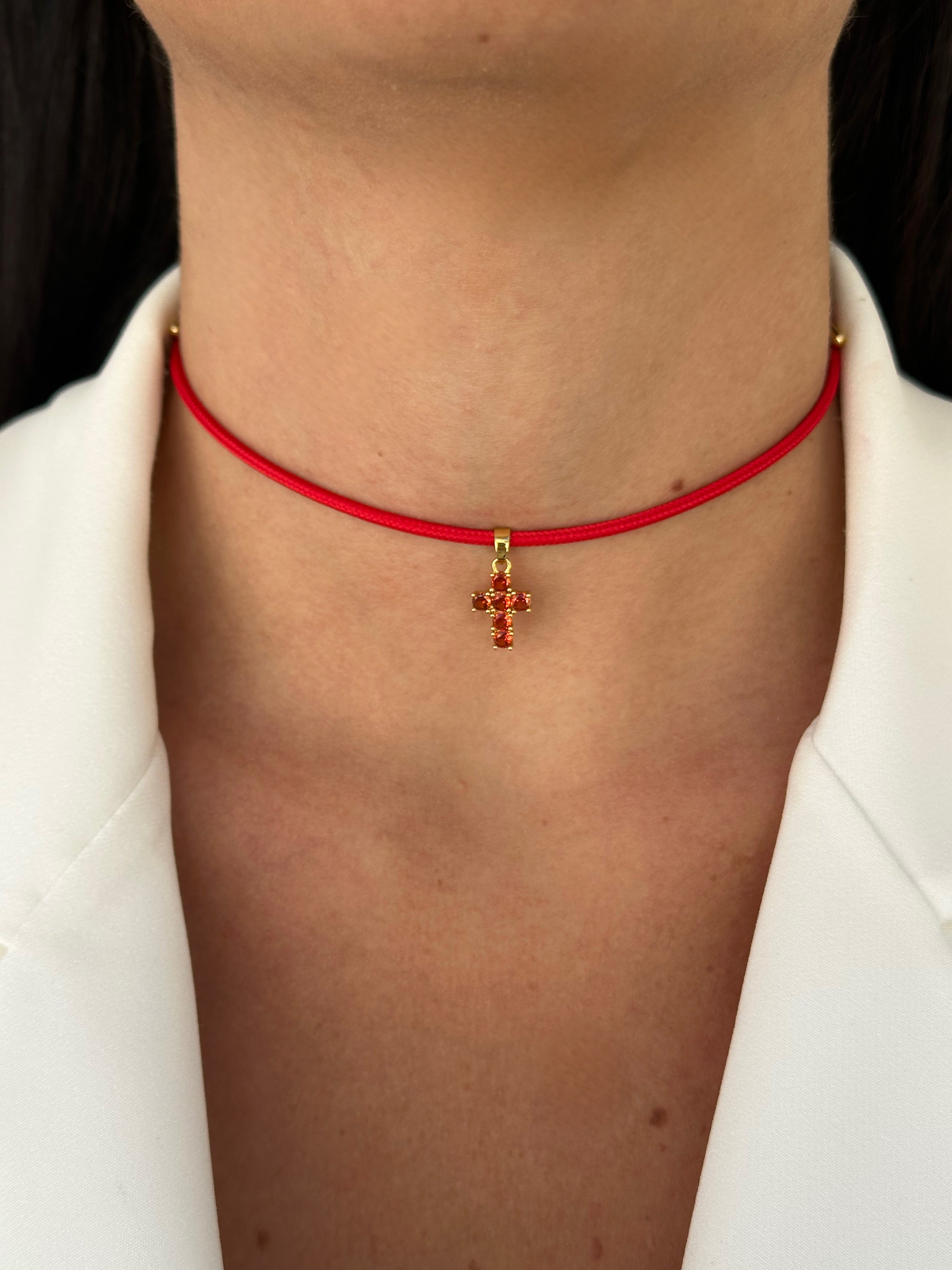 COLLANA CROSS CHERRY